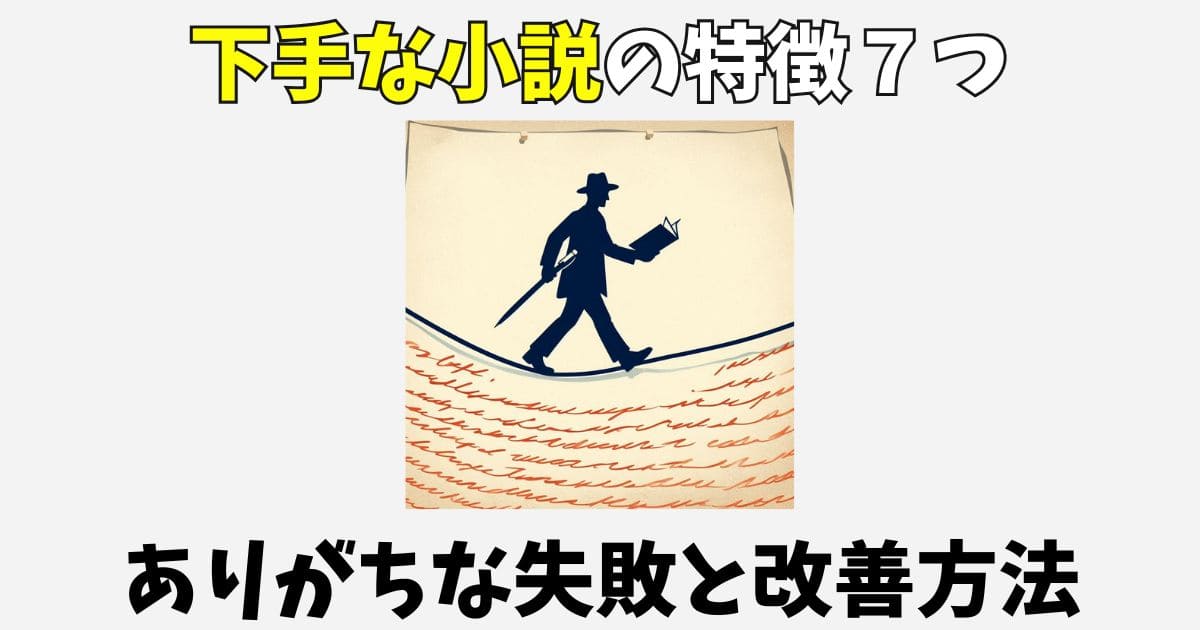 下手な小説にありがちな特徴7選！説明しすぎや文章の失敗を改善する