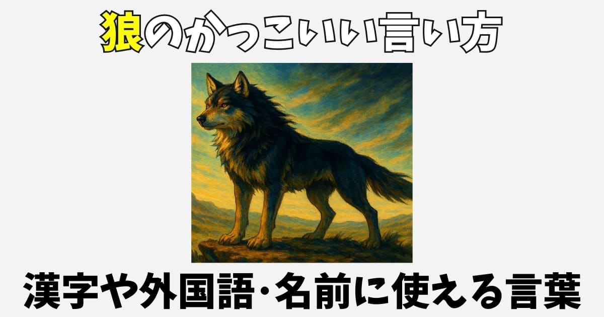 狼のかっこいい言い方87選!キャラの名前に使いたい言葉集