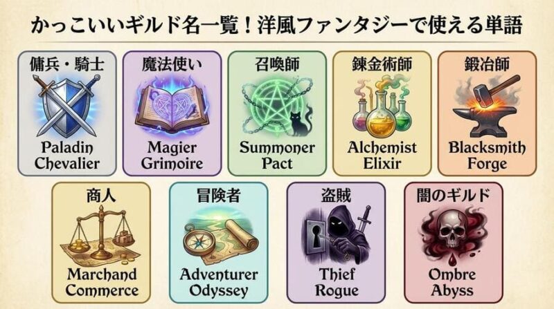 ギルドのジャンル